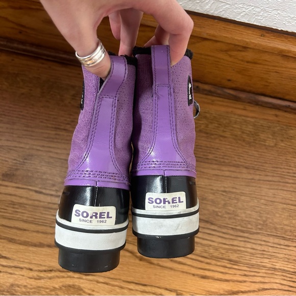 Sorel | Tivoli Mid Purple Lace Up Winter Boots Size 6 - Picture 11 of 15